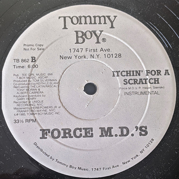 Force MD's : Itchin' For A Scratch (12", Promo)