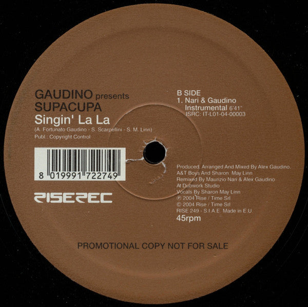 Supacupa : Singin' La La (12", Promo)