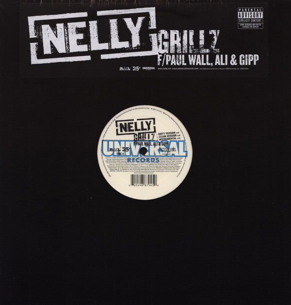 Nelly F/ Paul Wall, Ali & Gipp : Grillz (12")