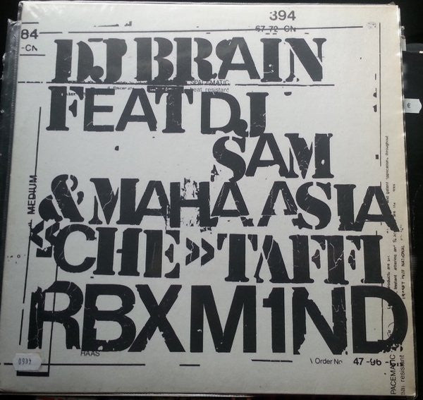 DJ Brain Feat Sam (40) & Taffi (2) : RBX Mind (12")