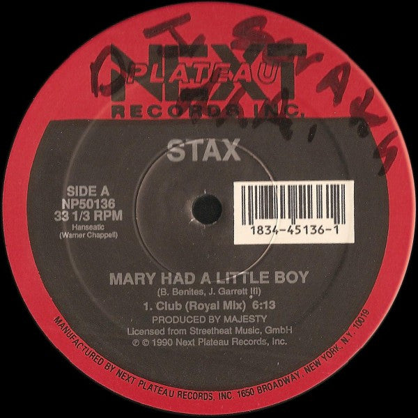 Stax : Mary Had a Little Boy (12")