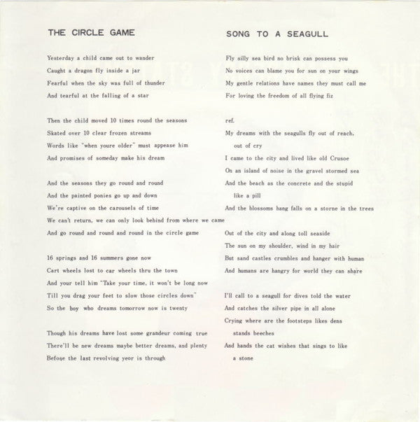 Buffy Sainte-Marie : The Circle Game/Song To A Seagull (7", Single)