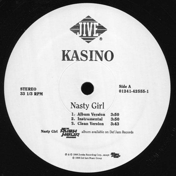 Kasino : Nasty Girl / Men Of Respect (12")