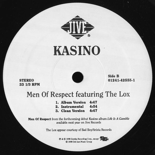 Kasino : Nasty Girl / Men Of Respect (12")