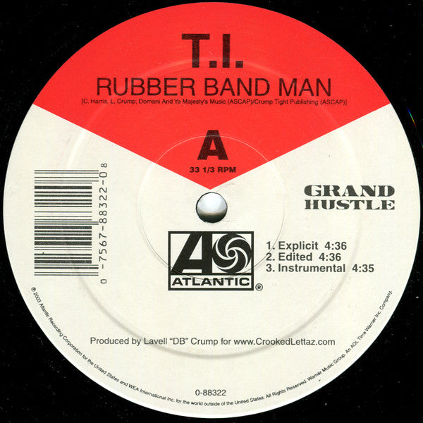 T.I. : Rubber Band Man (12")