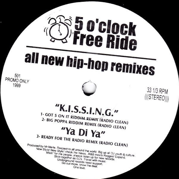 Mr. Merle : 5 O'Clock Free Ride (12", Promo)