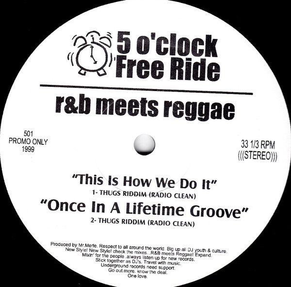 Mr. Merle : 5 O'Clock Free Ride (12", Promo)
