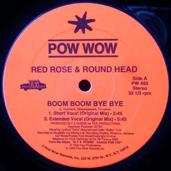 Anthony Red Rose & Round Head : Boom Boom Bye Bye (12")