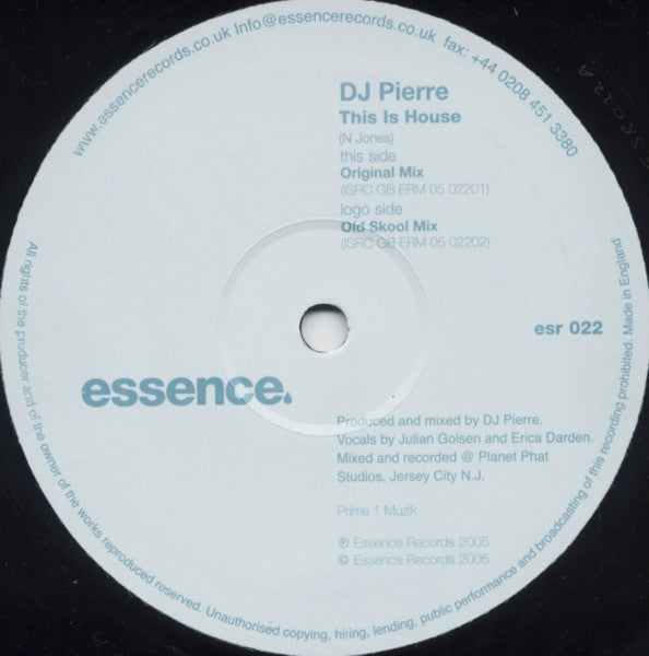 DJ Pierre : This Is House (12")