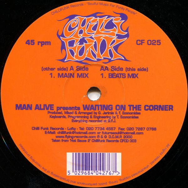 Man Alive : Waiting On The Corner (12")