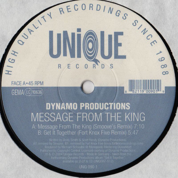 Dynamo Productions : Message From The King (12")