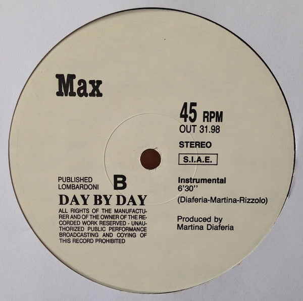 Max (9) : Day By Day (12")