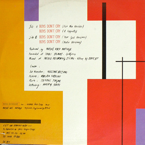 Moulin Rouge : Boys Don't Cry (12", Single)