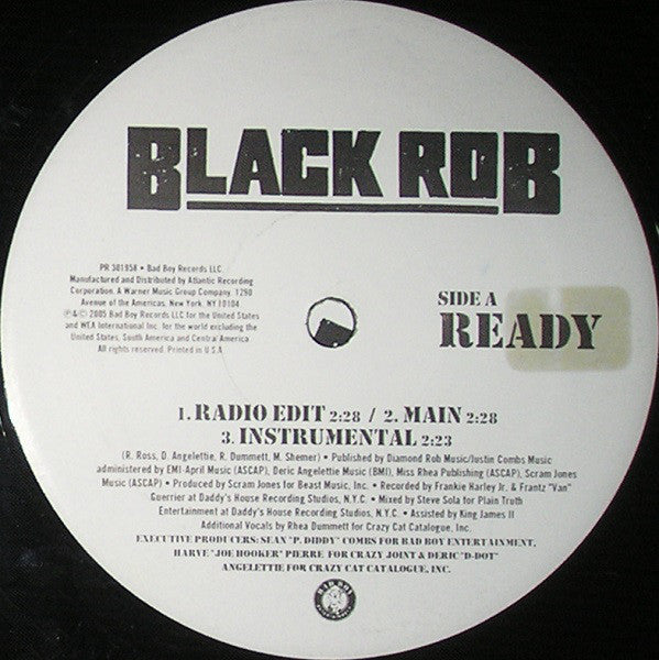 Black Rob : Ready (12", Promo)