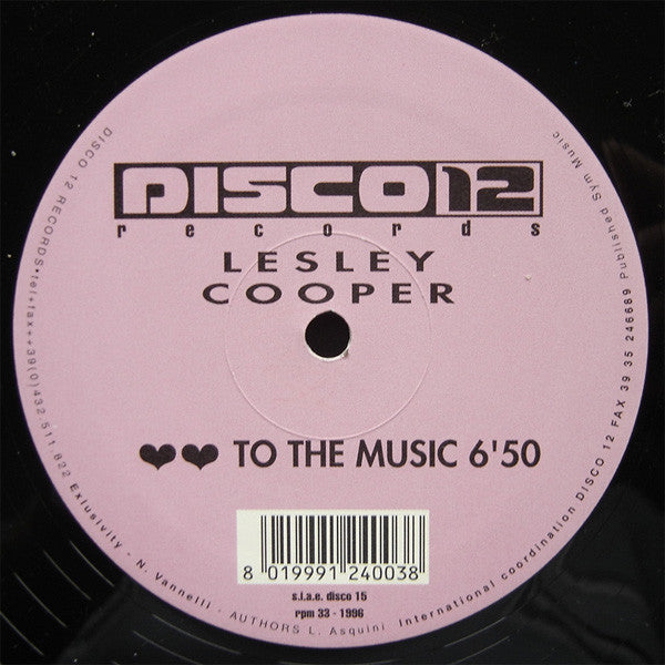 Sundown Production / Lesley Cooper : Disco Eye / To The Music (12")