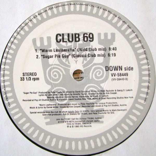 Club 69 Featuring Annette Taylor And Kim Cooper : Sugar Pie Guy / Warm Leatherette (2x12")