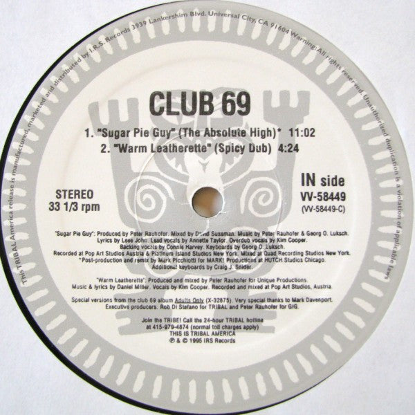 Club 69 Featuring Annette Taylor And Kim Cooper : Sugar Pie Guy / Warm Leatherette (2x12")