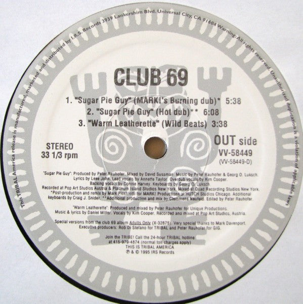 Club 69 Featuring Annette Taylor And Kim Cooper : Sugar Pie Guy / Warm Leatherette (2x12")