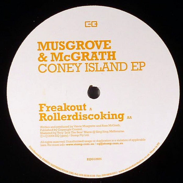 Vance Musgrove & Ross McGrath : Coney Island EP (12", EP)