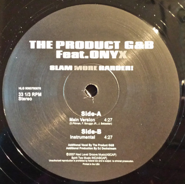 The Product G&B Feat. Onyx : Slam More Harder! (12", Ltd)