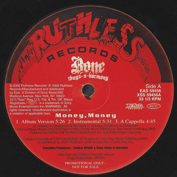 Bone Thugs-N-Harmony : Money, Money (12", Promo)