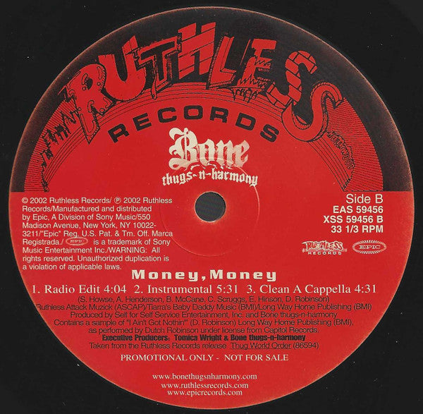 Bone Thugs-N-Harmony : Money, Money (12", Promo)