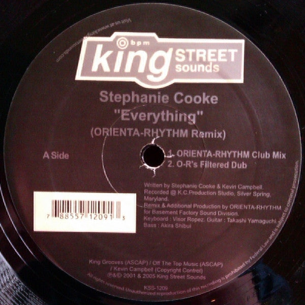 Stephanie Cooke : Everything (12")