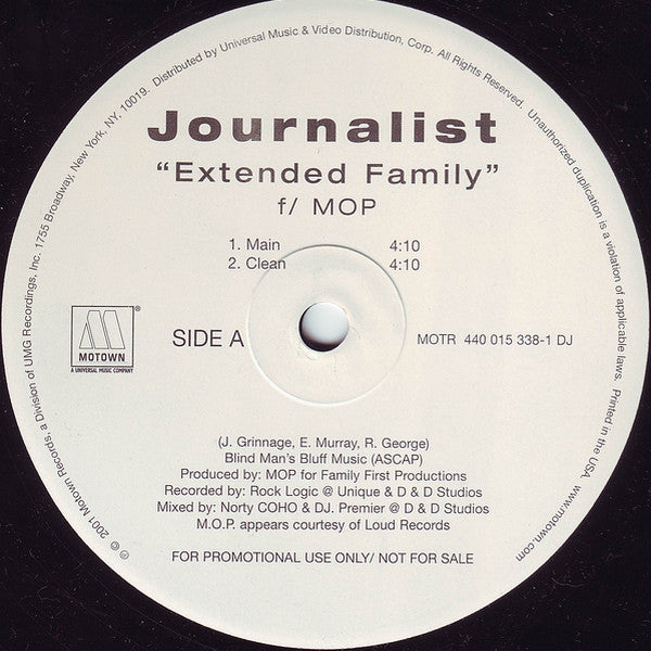Journalist : Extended Family (12", Promo)