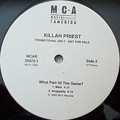 Killah Priest : Whut Part Of The Game? (12", Promo)