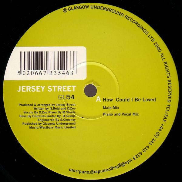 Jersey Street : How Could I Be Loved (12")