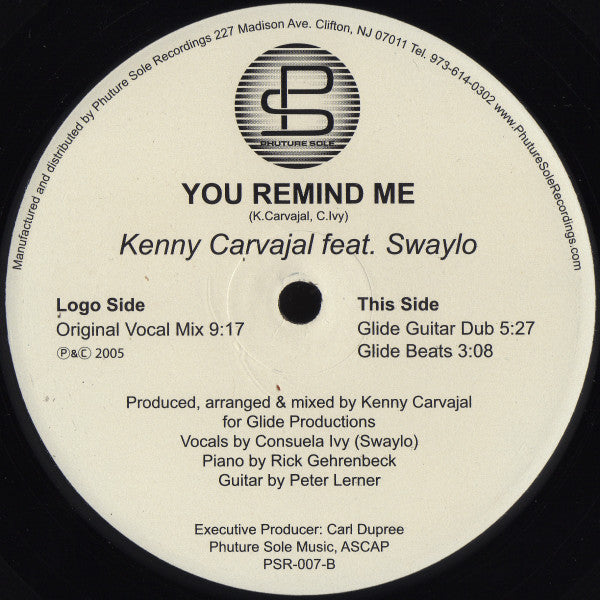 Kenny Carvajal Feat. Swaylo : You Remind Me (12")