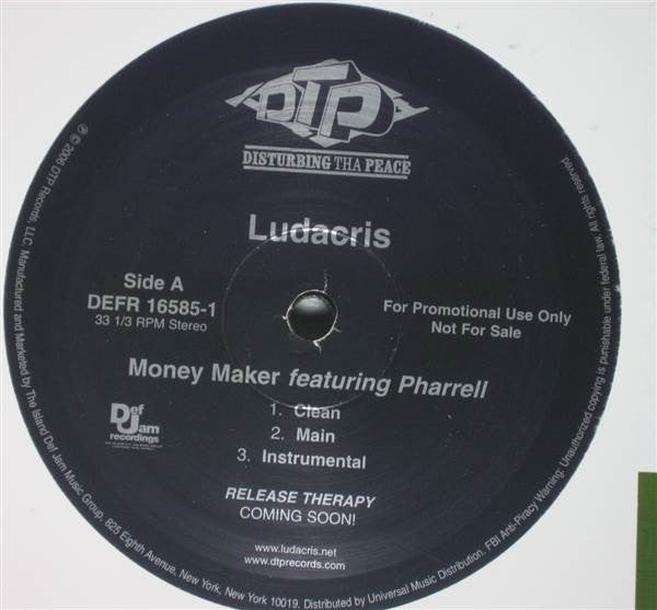 Ludacris : Money Maker (12", Promo)
