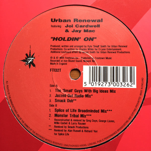 Urban Renewal Featuring Joi Cardwell & Jay Mac (2) : Holdin' On (12")