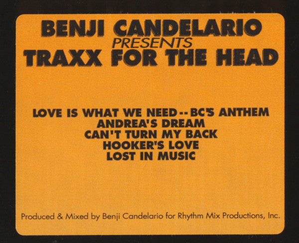 Benji Candelario : Traxx For The Head (12", EP)