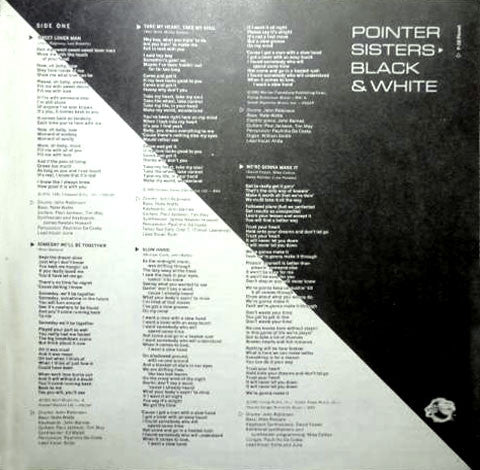 Pointer Sisters : Black & White (LP, Album)