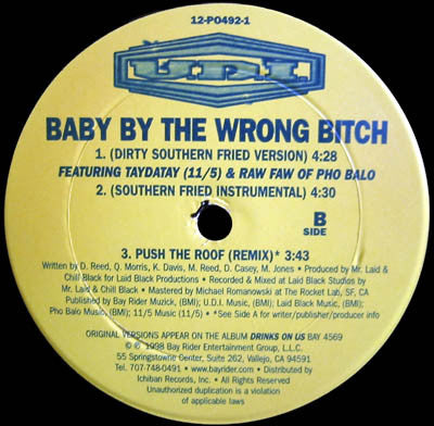 U.D.I. : Push The Roof / Baby By The Wrong Bitch (12")