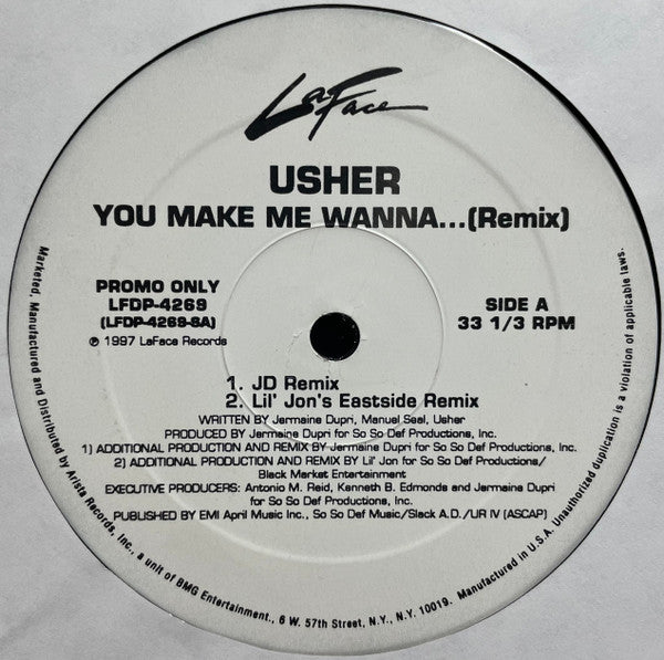 Usher : You Make Me Wanna... (Remix) (12", Promo)