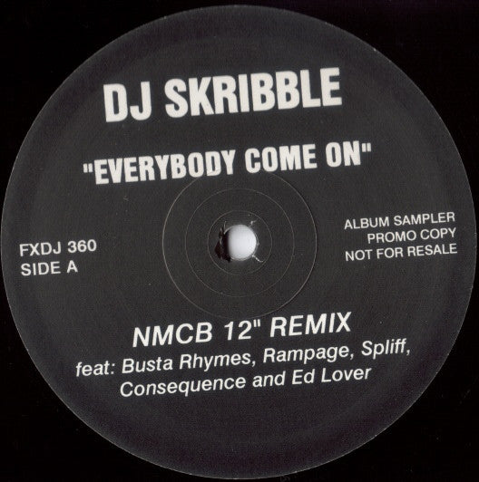 DJ Skribble : Everybody Come On (12", Promo, Smplr)