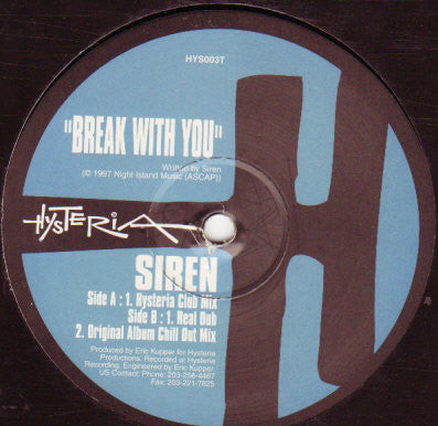 Siren (2) : Break With You (12")