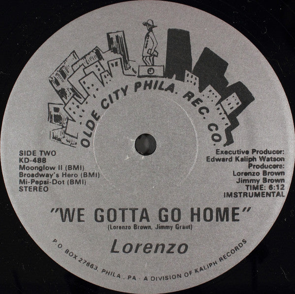 Lorenzo Brown : We Gotta Go Home (12")