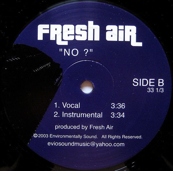 Fresh Air (2) : Dreamin / No? (12", Pur)