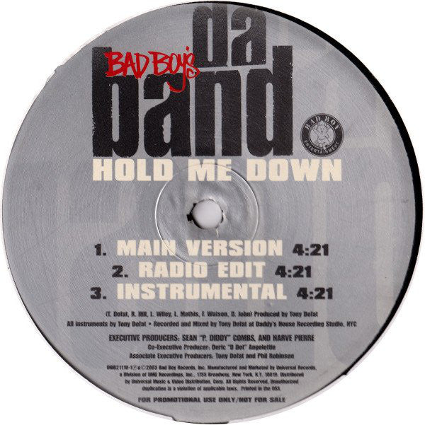 Da Band : Bad Boy This Bad Boy That / Hold Me Down (12", Promo)