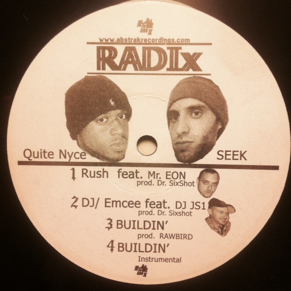 RADIx (3) : Rush / DJ-Emcee / Buildin' (12")