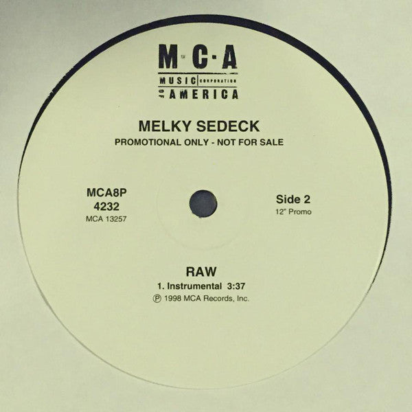 Melky Sedeck : Raw (12", Promo)