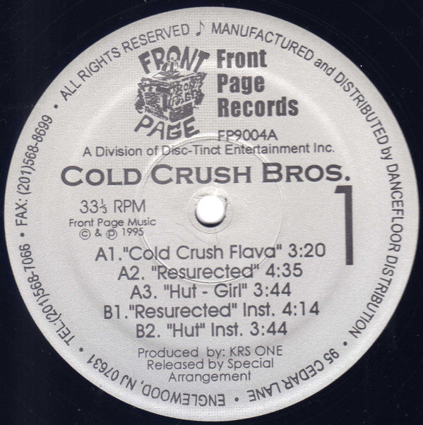 Cold Crush Brothers : Cold Crush Flava / Resurected (12")