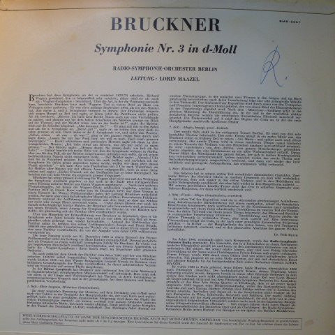 Lorin Maazel, Anton Bruckner - Radio-Symphonie-Orchester Berlin : Symphonie Nr 3 (LP)
