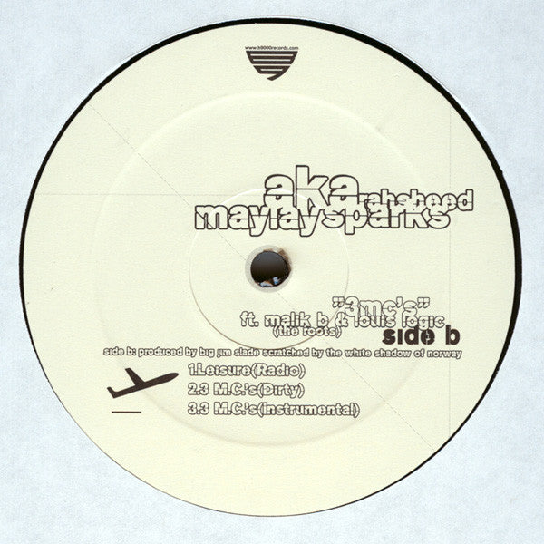 Rahsheed Aka Maylay Sparks : Leisure / 3 MC's (12", Single, Ltd)