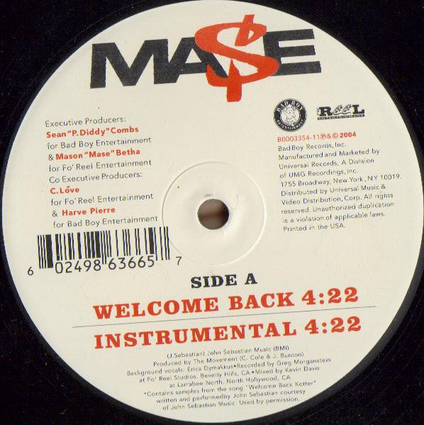 Mase : Welcome Back (12")