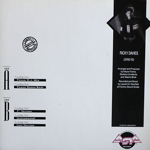 Ricky Davies : Loving You (12")