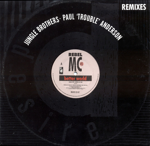 Rebel MC : Better World (Jungle Brothers / Paul "Trouble" Anderson Remixes) (12")